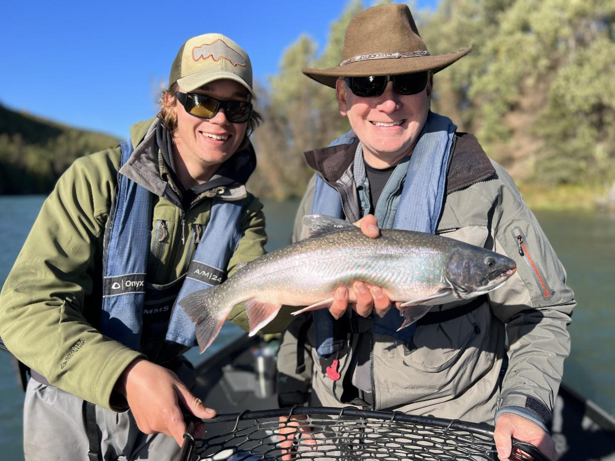 An angler and a fishing guide on a fishing trip